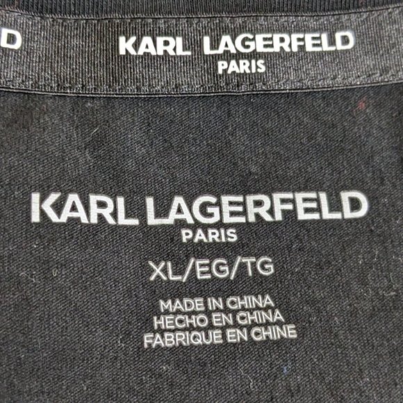 KARL LAGERFELD PARIS Karl & Choupette Sunglasses Graphic T-Shirt - size XL - Picture 9 of 12
